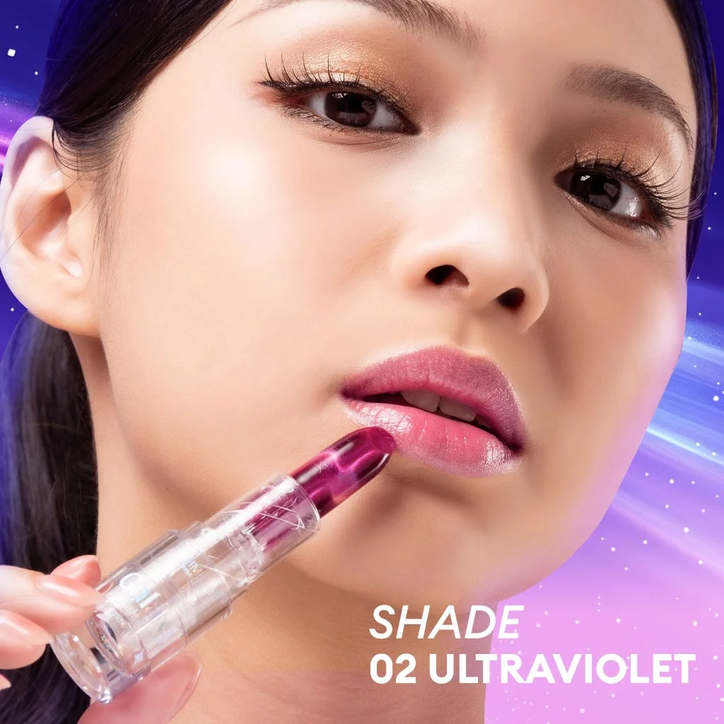 Lip galaxy Animate Ultraviolet warna ungu glossy dan lembap